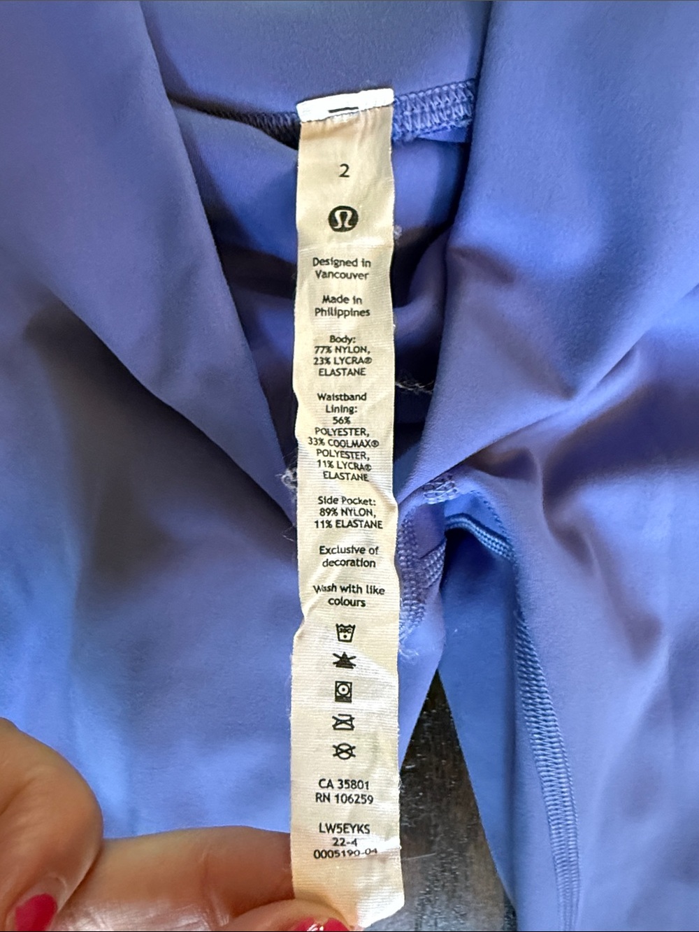 lululemon Wunder Train Blue High-Waist Leggings, size 2 - Picture 11 of 14